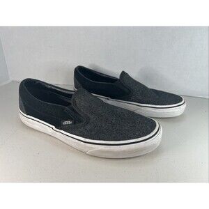VANS Classic Slip-On Low Top Sneaker Gray/ Black Size 8 Men’s/ 9.5 Women’s